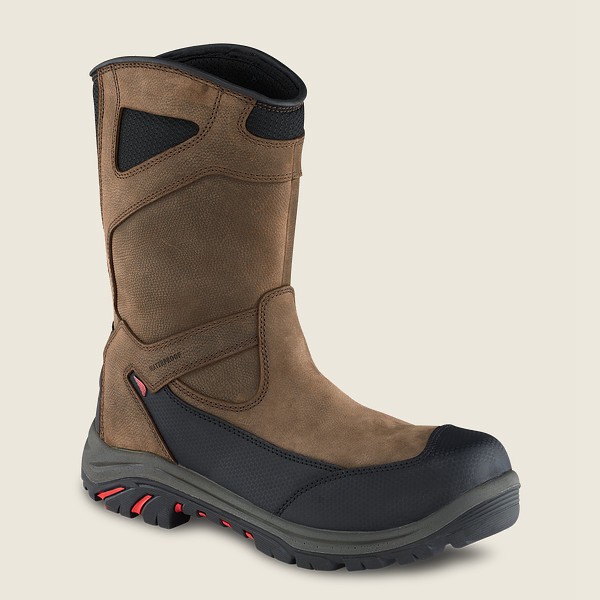 Botas de Seguridad Red Wing Hombre Marrom/Negros - Trades - 10-Inch Waterproof Toe Pull-On - 901-RVN